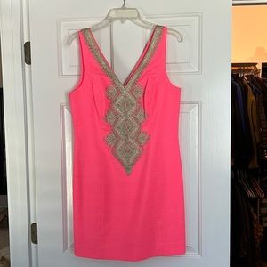 Lilly Pulitzer bright coral dress-size 6